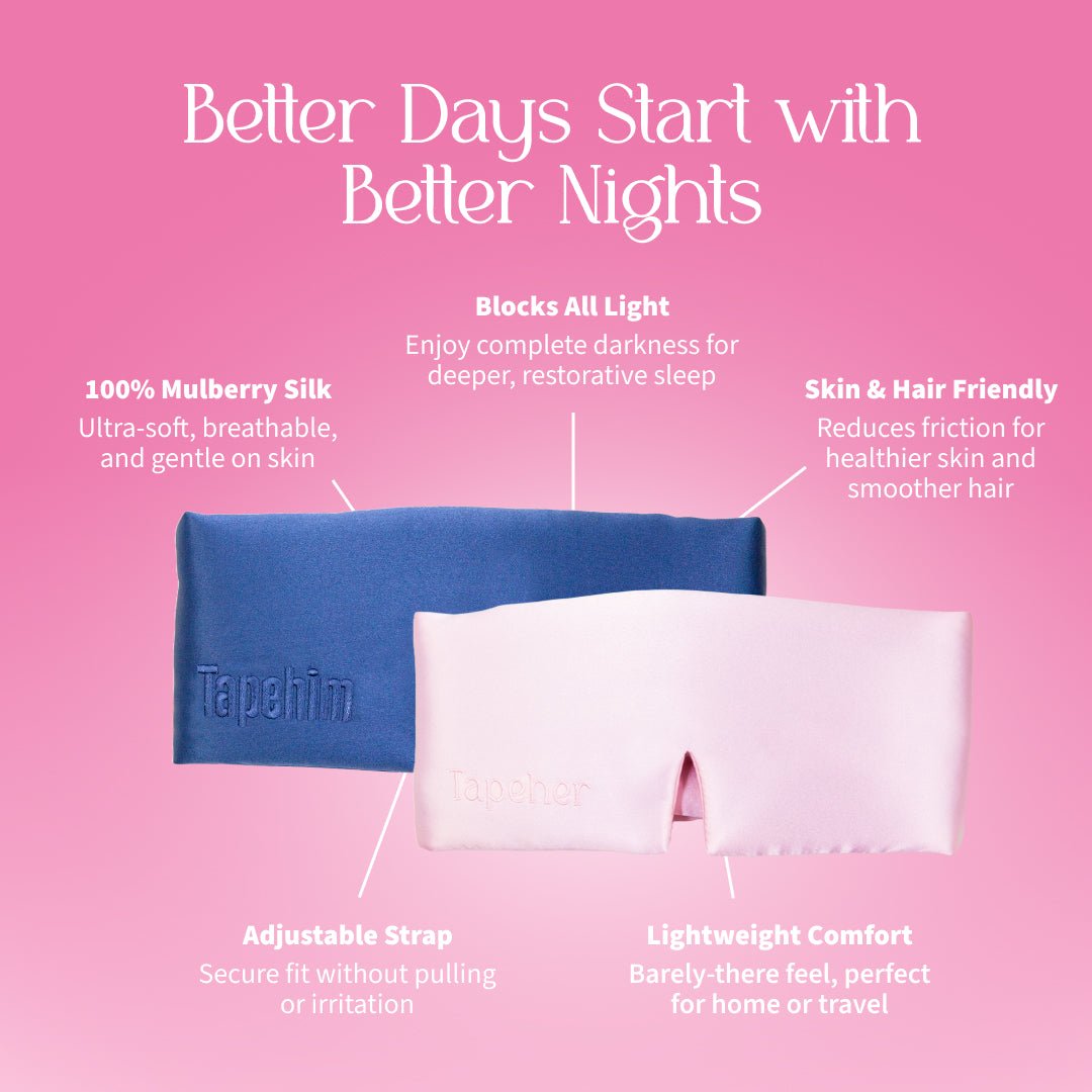 His & Hers Silk Sleep Mask Bundle (Save 20%) - Tapeher