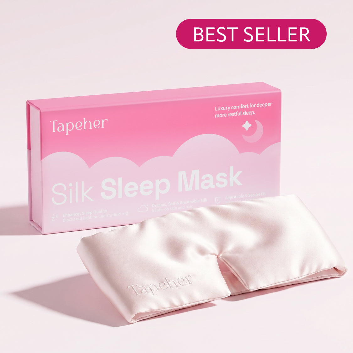 Tapeher 100% Mulberry Silk Sleep Mask