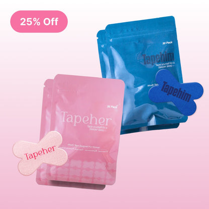 His & Hers Mouth Tape Bundle (Save 25%) - Tapeher