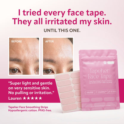 Tapeher Face Smoothing Strips - 120 Pack - Tapeher