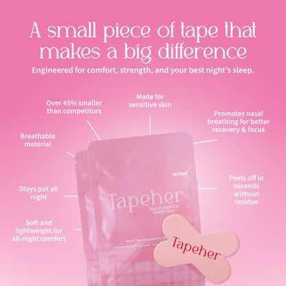 Tapeher Mouth Tape - 30 Pack - Tapeher